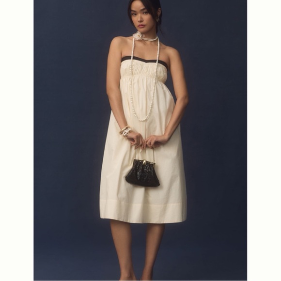 Anthropologie Dresses & Skirts - Maeve Strapless Pintuck Open-Back Dress Anthropologie